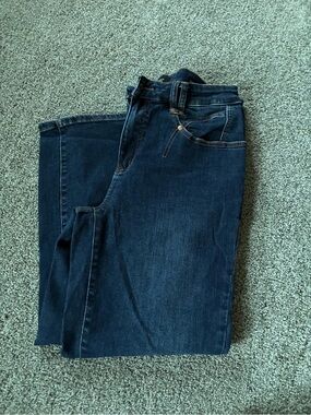 Judy Blue Women's Straight Jeans - Dark Blue Wash